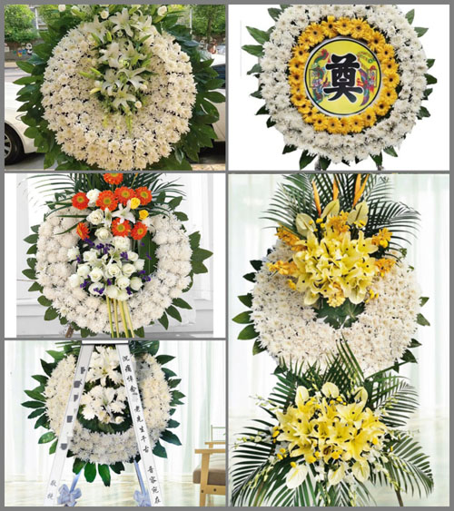 江苏泰州姜堰区沈高镇联盟村花圈速递